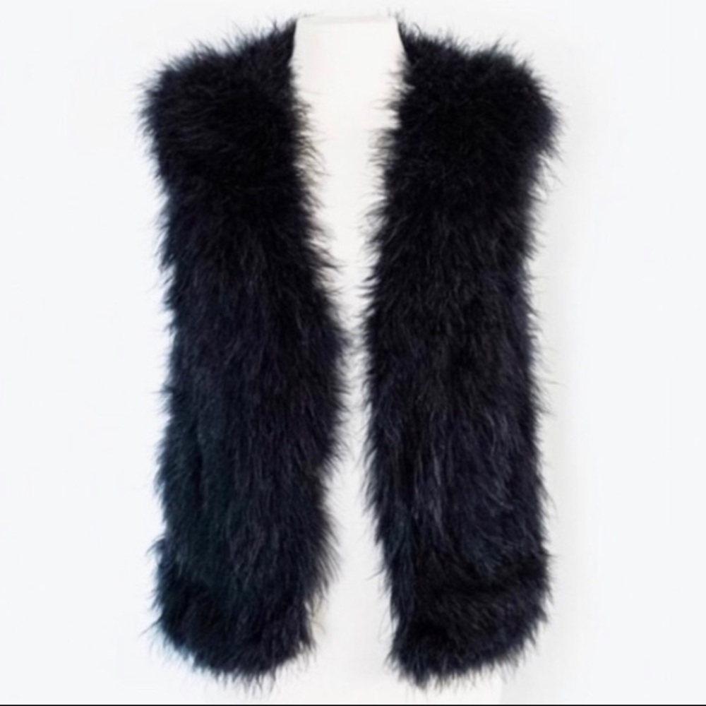 Marabou feather vest